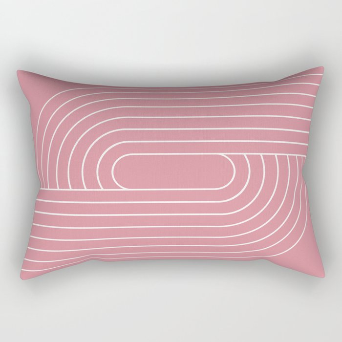 Oval Lines Abstract VI Rectangular Pillow Gallery Image 2