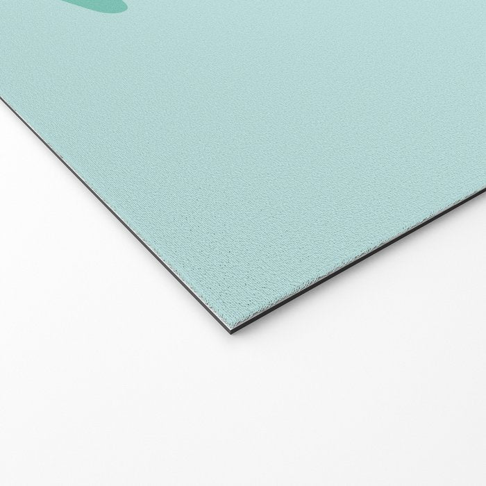 One more chapter // aqua background grey cat striped mug with plants red green and yellow books  Welcome Mat Gallery Image 2