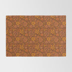 Groovy Sunflower Print in Brown Rug Gallery Image 2