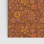 Groovy Sunflower Print in Brown Poster Gallery Image 3