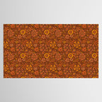 Groovy Sunflower Print in Brown Tablecloth Gallery Image 2