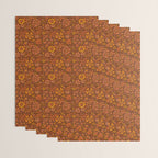 Groovy Sunflower Print in Brown Wrapping Paper Gallery Image 3