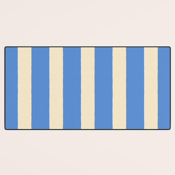 Simple Stripes Pattern - Blue Desk Mat Gallery Image 3