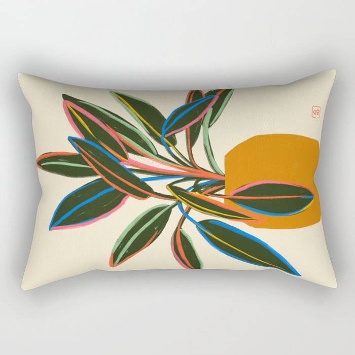 PLANT WITH COLOURFUL LEAVES  Rectangular Pillow Gallery Image 2