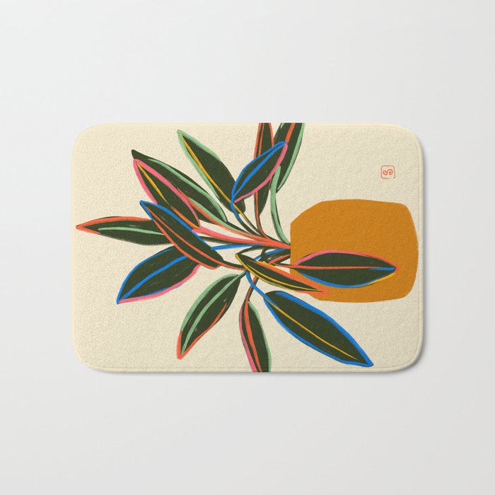 PLANT WITH COLOURFUL LEAVES  Bath Mat Gallery Image 1