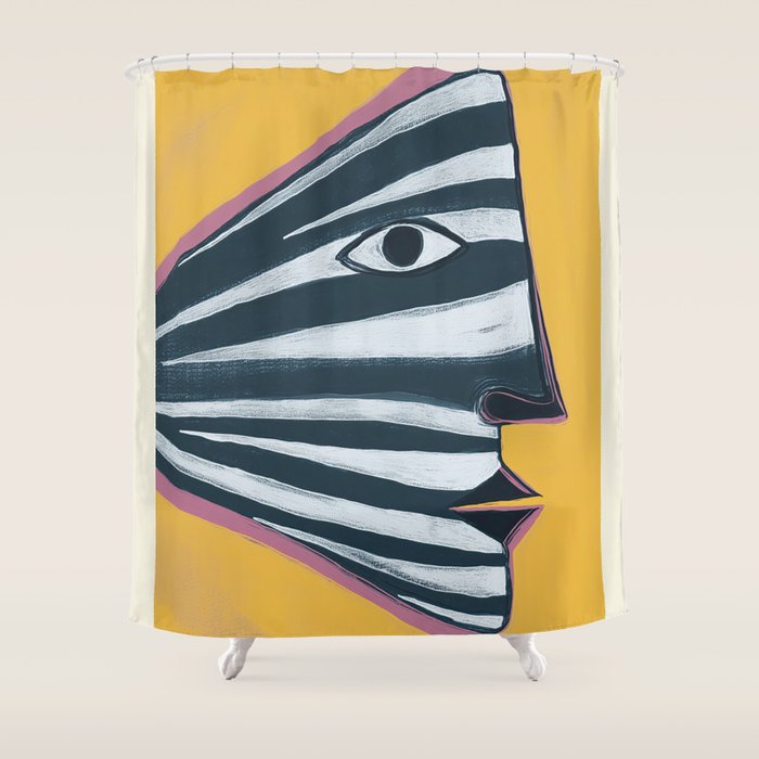 Abstract Profile Shower Curtain Gallery Image 1