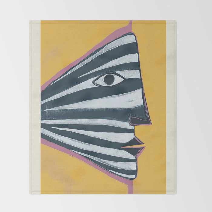 Abstract Profile Throw Blanket Gallery Image 2