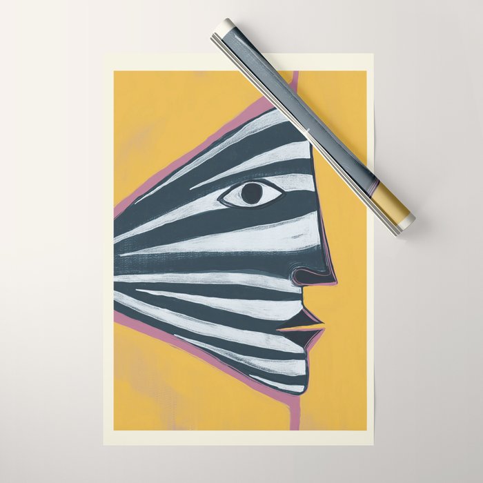Abstract Profile Wrapping Paper Gallery Image 1