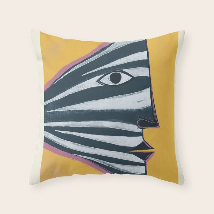 Abstract Profile Throw Pillow Gallery Image 1