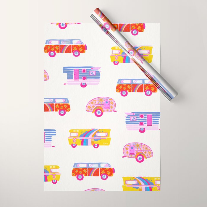 Retro Roadtrip - Candy Palette Wrapping Paper Gallery Image 1