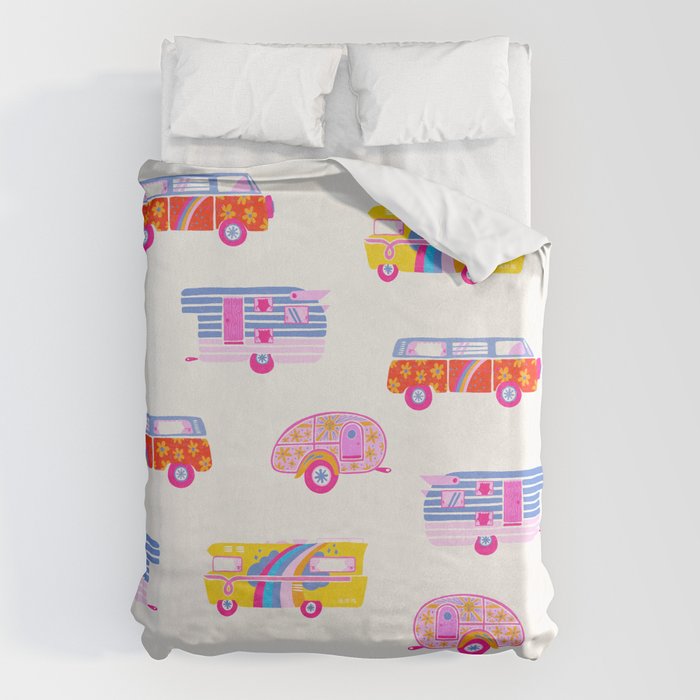 Retro Roadtrip - Candy Palette Duvet Cover Gallery Image 1