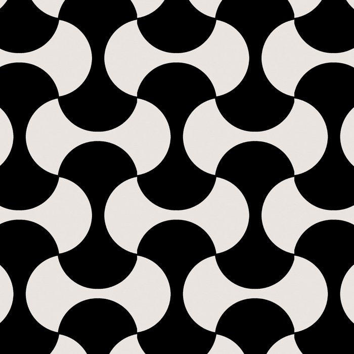 Black and white mid century atomic 50s geometric shapes Coffee Mug Gallery Image 2