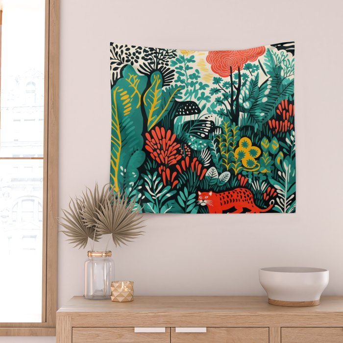 Tiger And His Utopia Wall Tapestry Gallery Image 2