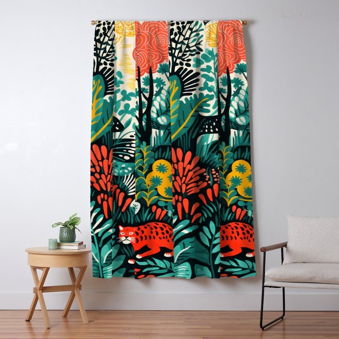 Tiger And His Utopia Window Curtain Gallery Image 5