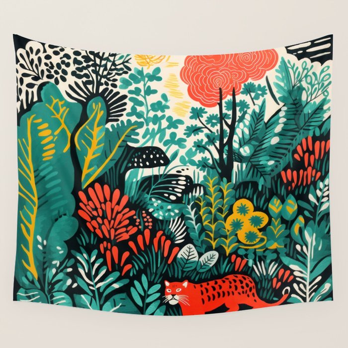 Tiger And His Utopia Wall Tapestry Gallery Image 1