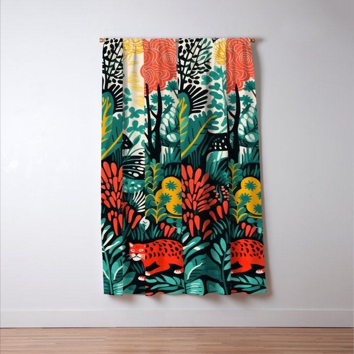 Tiger And His Utopia Window Curtain Gallery Image 3