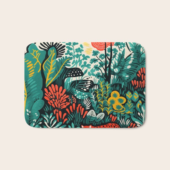Tiger And His Utopia Bath Mat Gallery Image 1