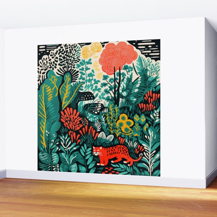 Tiger And His Utopia Wall Mural Gallery Image 2