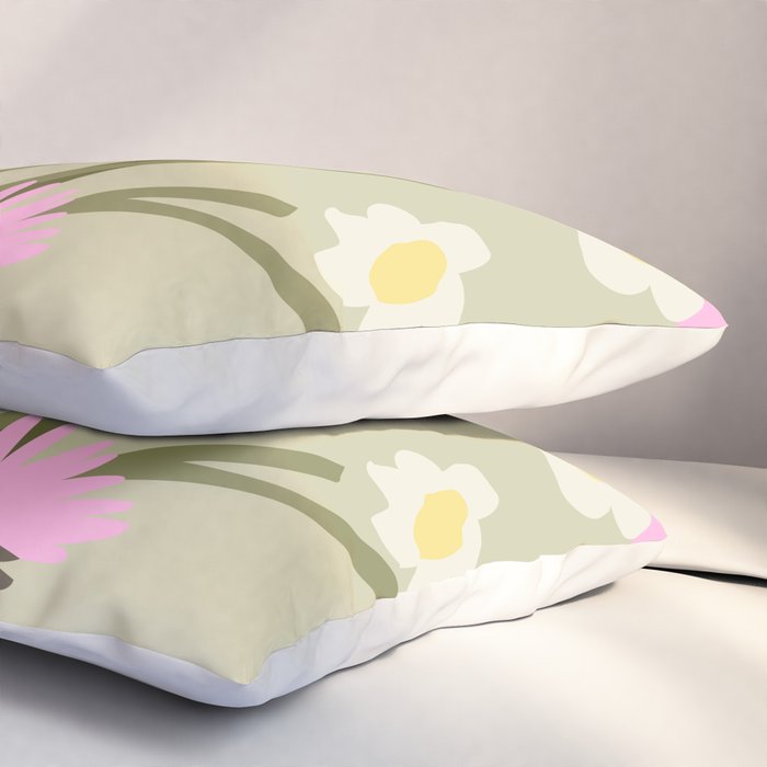 Flower Market, Rome, Pastel floral art Pillow Sham Gallery Image 3
