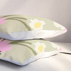 Flower Market, Rome, Pastel floral art Pillow Sham Gallery Image 3