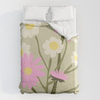 Flower Market, Rome, Pastel floral art Duvet Cover Gallery Image 6