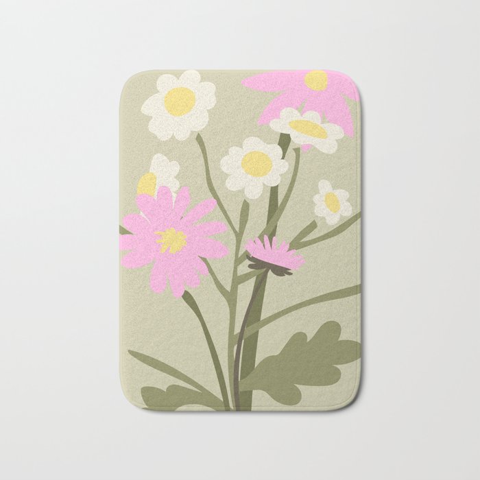 Flower Market, Rome, Pastel floral art Bath Mat Gallery Image 1