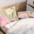 Flower Market, Rome, Pastel floral art Pillow Sham Gallery Image 2