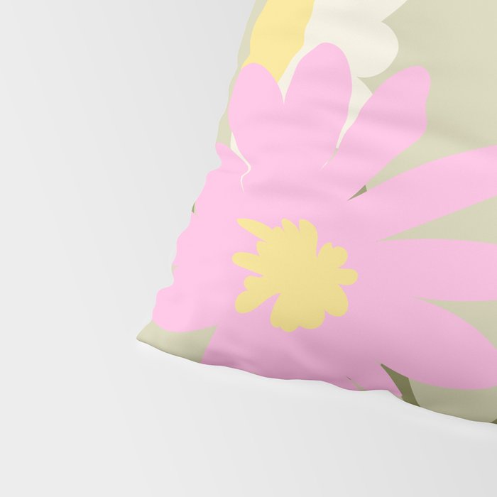 Flower Market, Rome, Pastel floral art Pillow Sham Gallery Image 4