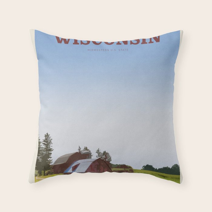 Visit Wisconsin Throw Pillow Gallery Image 6