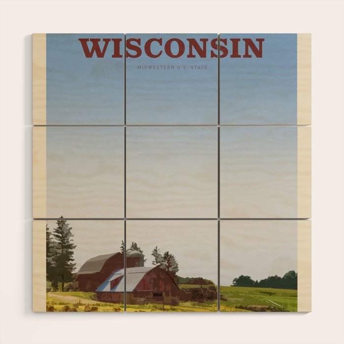 Visit Wisconsin Wood Wall Art Gallery Image 1