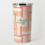 Playful geometric stripes C Travel Mug Gallery Image 1