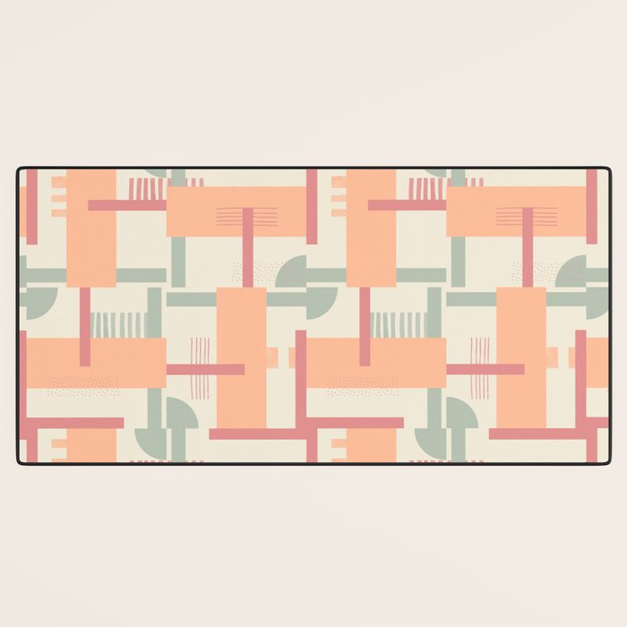 Playful geometric stripes C Desk Mat Gallery Image 3