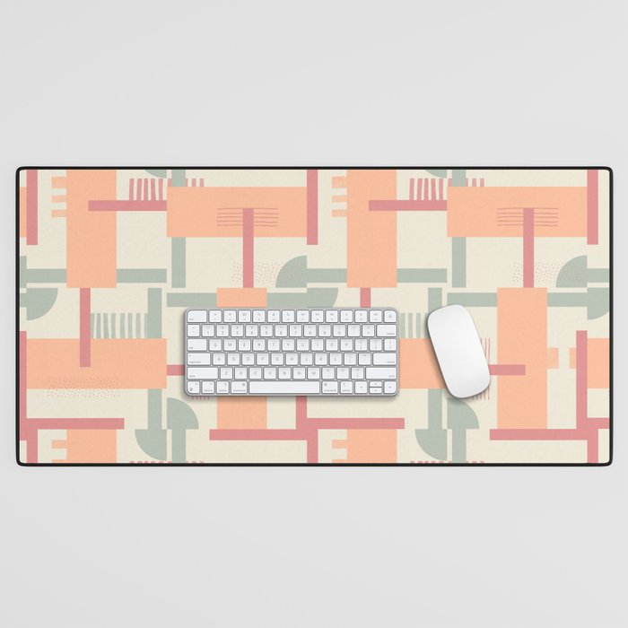 Playful geometric stripes C Desk Mat Gallery Image 1