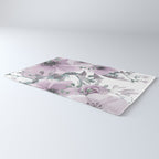 Floral Watercolor, Purple and Gray Rug Gallery Image 3
