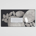 Balancing / Gray on Black Desk Mat Gallery Image 1