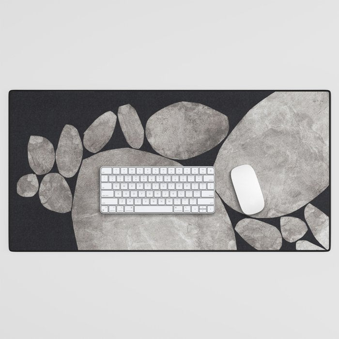 Balancing / Gray on Black Desk Mat Gallery Image 1