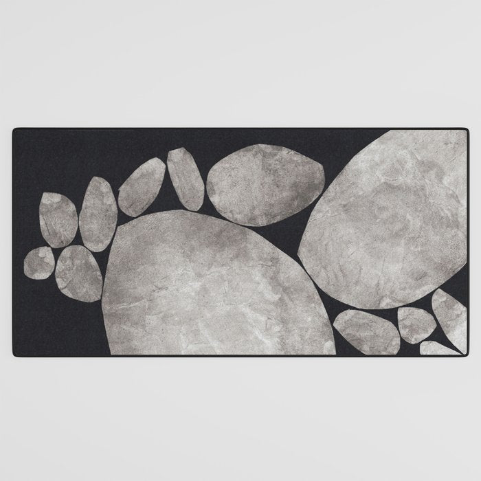 Balancing / Gray on Black Desk Mat Gallery Image 3