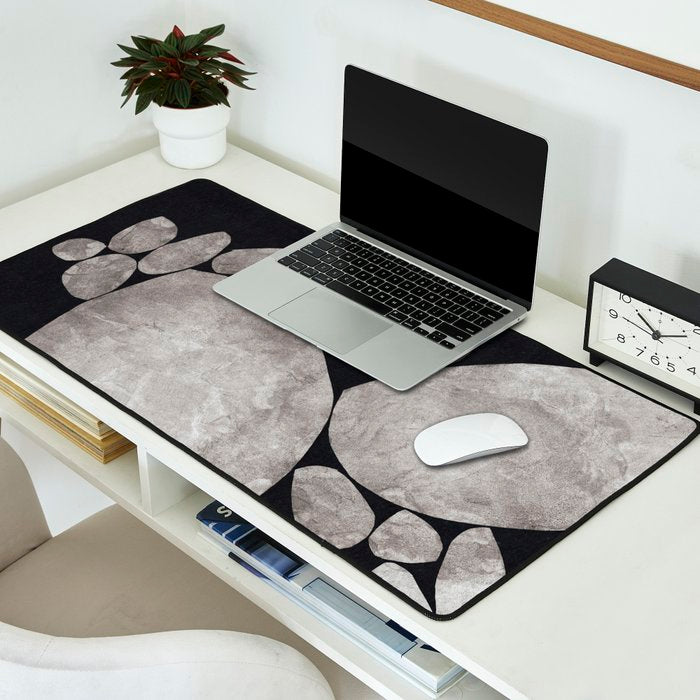Balancing / Gray on Black Desk Mat Gallery Image 2