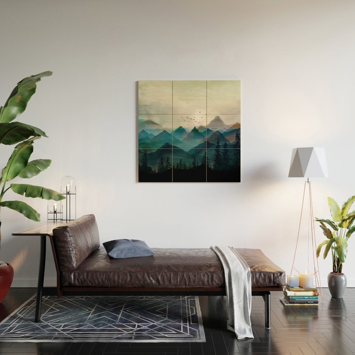 Mountain Sunrise II Wood Wall Art Gallery Image 2