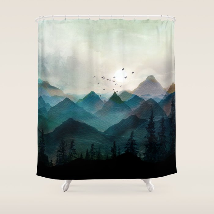 Mountain Sunrise II Shower Curtain Gallery Image 1