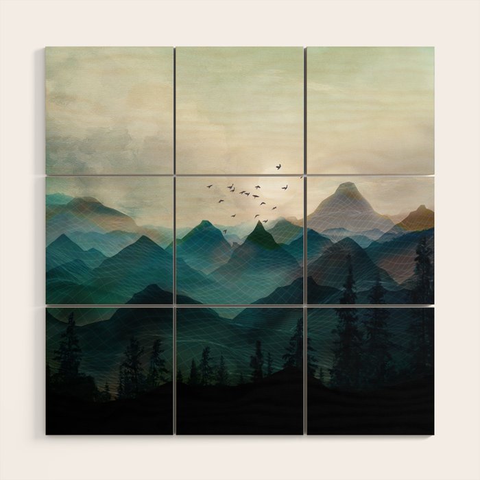 Mountain Sunrise II Wood Wall Art Gallery Image 1