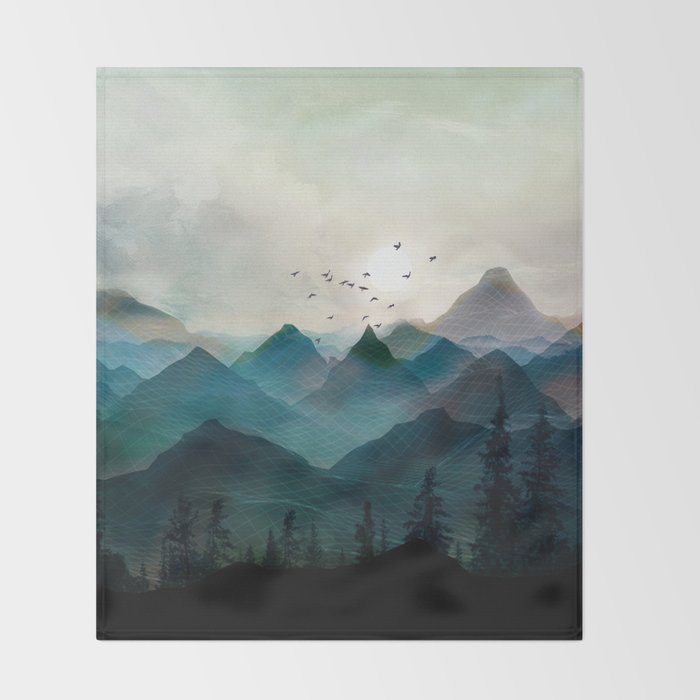 Mountain Sunrise II Throw Blanket Gallery Image 2