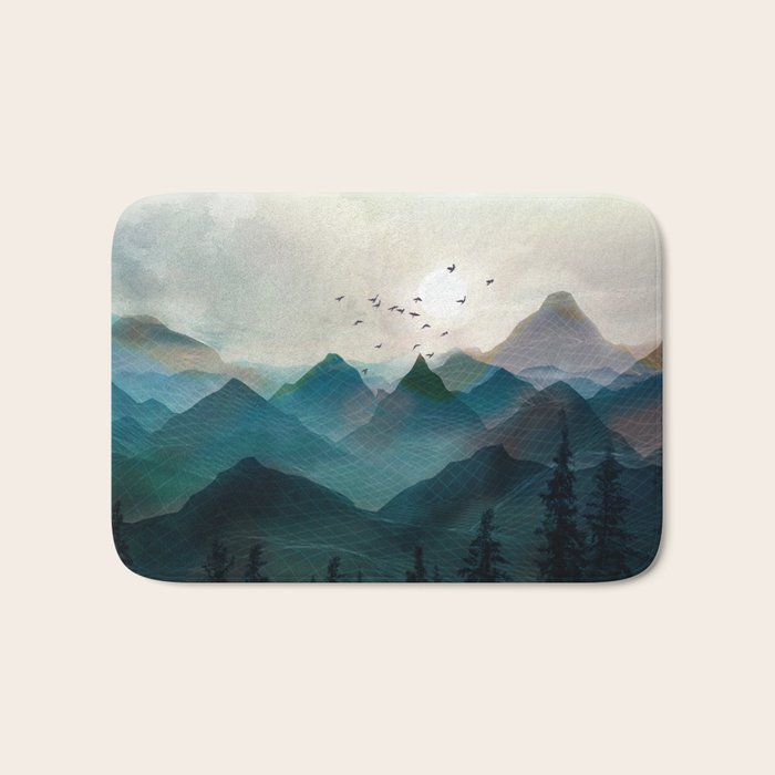 Mountain Sunrise II Bath Mat Gallery Image 1