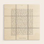 If by Rudyard Kipling famous book poem quote, if you can keep your hear when all about you are loosing theirs, you'll be a man. Wood Wall Art Gallery Image 1