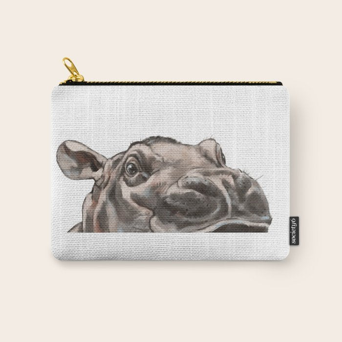 Peeking Baby Hippo Carry All Pouch Gallery Image 1