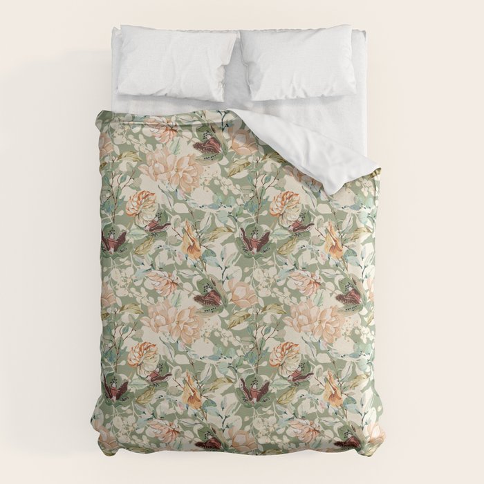 Lush colorful exotic garden B Duvet Cover Gallery Image 6
