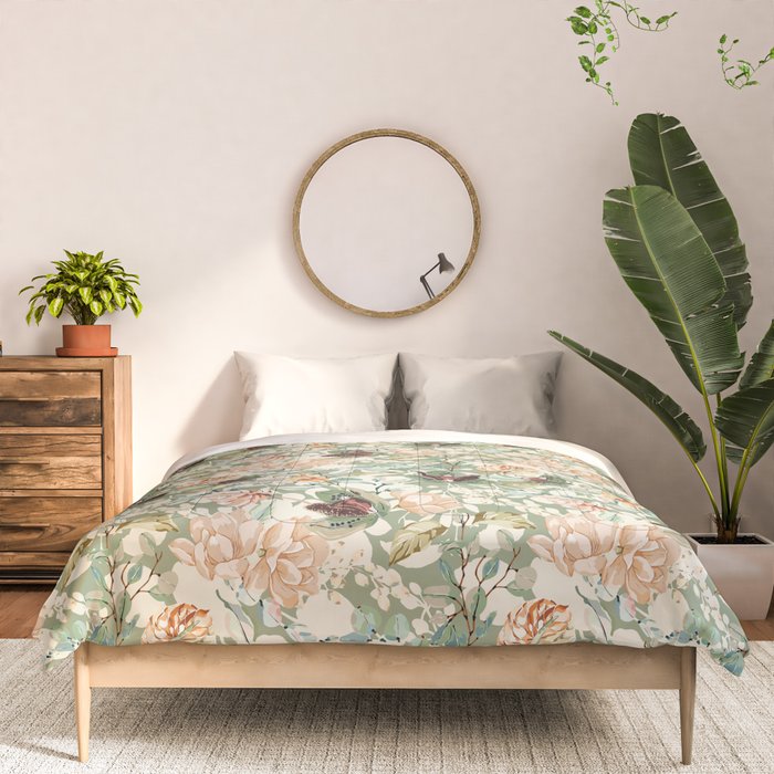 Lush colorful exotic garden B Comforter Gallery Image 3