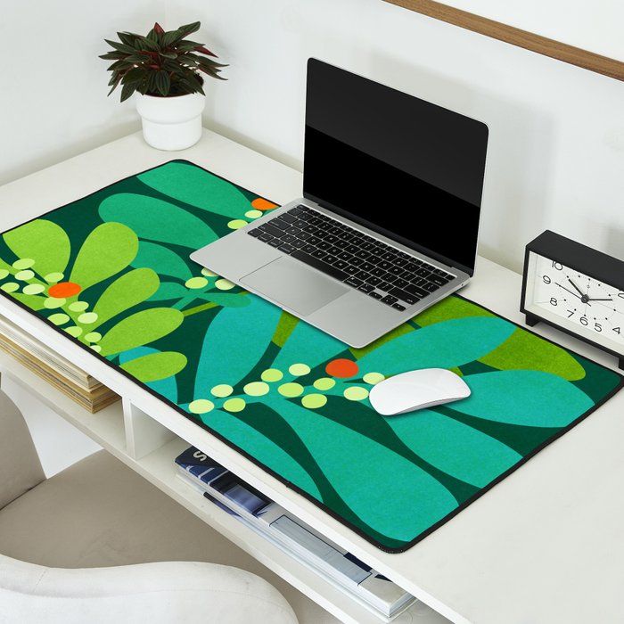 Mistletoe Greenery Illustration Desk Mat Gallery Image 2