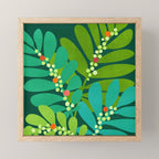Mistletoe Greenery Illustration Mini Art Print Gallery Image 1