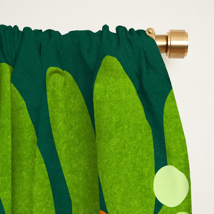 Mistletoe Greenery Illustration Window Curtain Gallery Image 2